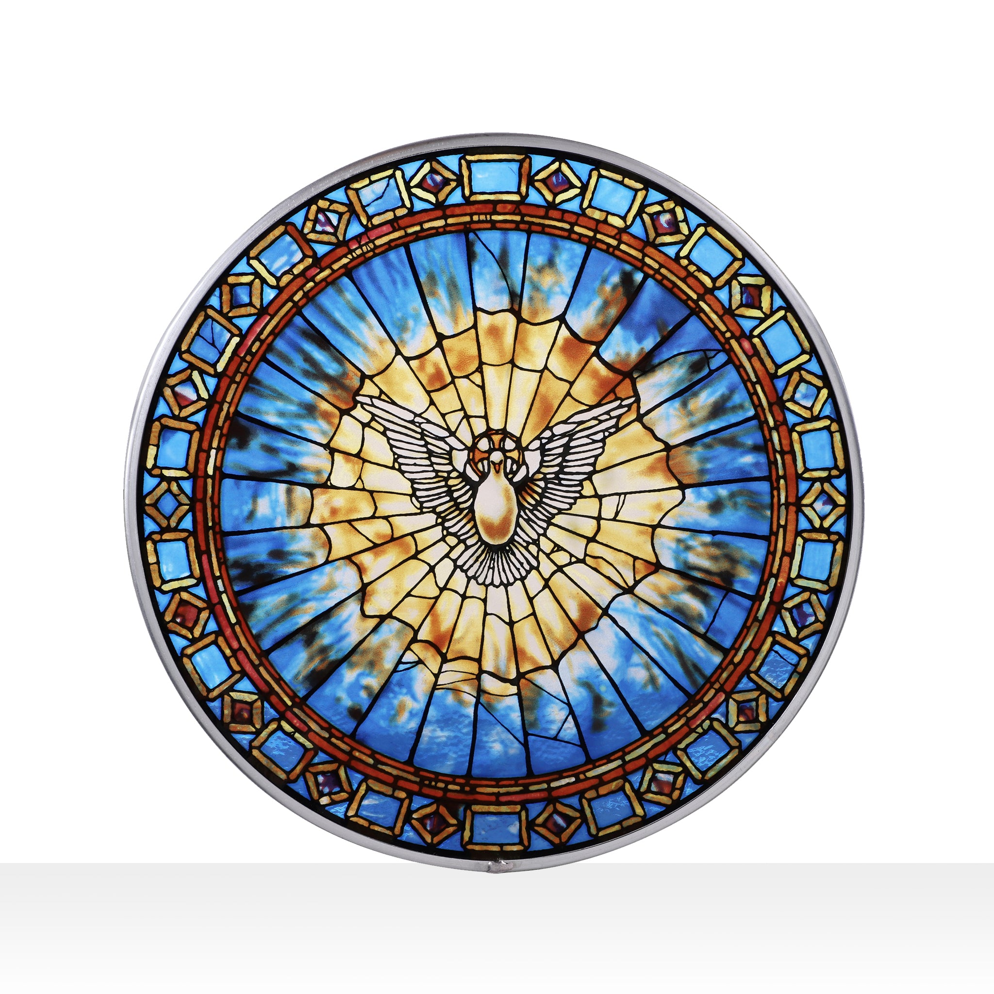 Holy Spirit Roundel Glassmasters Stained Glass Studio GlassmastersStainedGlassStudio